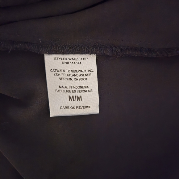 Pleione Medium Black Blouse with Ruffle Sleeves Light Weight Sheer Minimalist - Picture 7 of 8